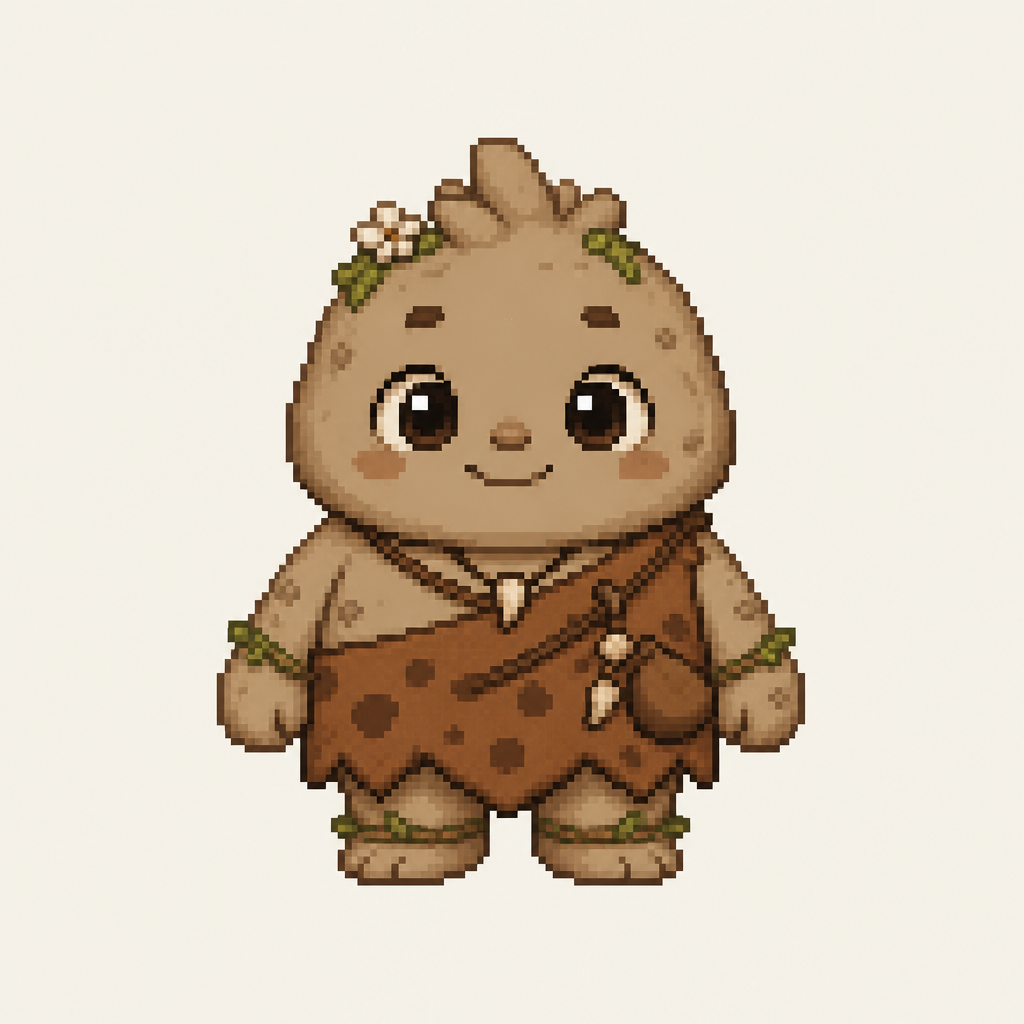 Pixel Grug 동굴 친구 마스코트